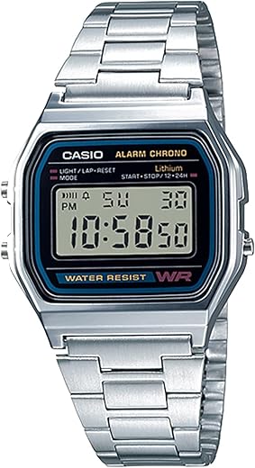 Casio A158WA Series | Unisex Digital Watch | Vintage | WR | 100 SEC Stop Watch | Daily Alarm | Regular Time Keeping: Hour, Minute, Second, PM,... Casio A158WA Series | Unisex Digital Watch | Vintage | WR | 100 SEC Stop Watch | Daily Alarm | Regular Time Keeping: Hour, Minute, Second, PM,...