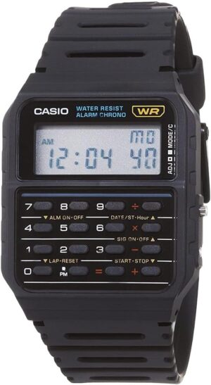 Casio CA53W Vintage Series | Data Bank | 1/100 SEC Stopwatch | Water Resistant | 8 Digit Calculator | Dual Time | Resin Band | Resin Case | Auto... Casio CA53W Vintage Series | Data Bank | 1/100 SEC Stopwatch | Water Resistant | 8 Digit Calculator | Dual Time | Resin Band | Resin Case | Auto...