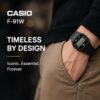 Casio F91W Series | Digital Watch | Water Resistant | LED Light | 1/100 SEC Stopwatch | Regular Time Keeping (HR, Min, SEC, PM, Date, Day) | Daily...