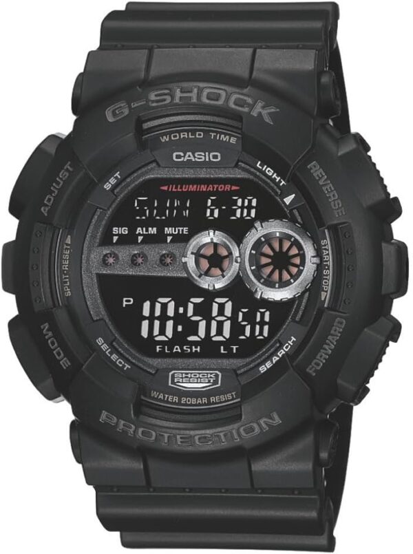Casio G-Shock GD100-1B | Men's Tough Digital Watch | 200M Water Resistant | High-Brightness LED | Dual Time & 7-Year Battery Casio G-Shock GD100-1B | Men's Tough Digital Watch | 200M Water Resistant | High-Brightness LED | Dual Time & 7-Year Battery