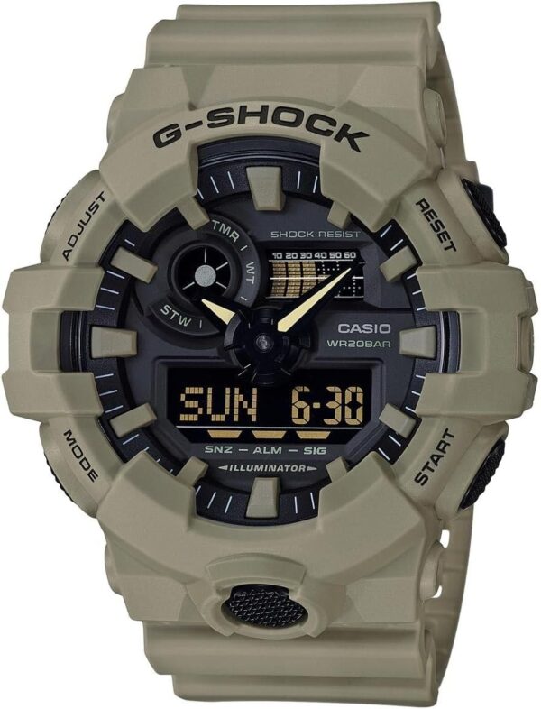 Casio Men's 700UC Series G-Shock Quartz 200M WR Shock Resistant Resin Strap and Case