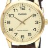 Casio Men's Mtp-v001gl-9b Quartz Watch with Genuine Leather