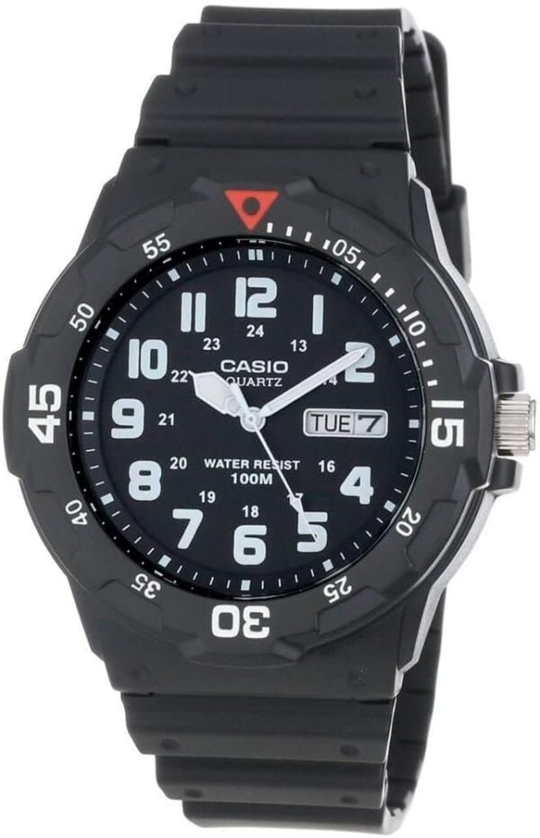 Casio MRW200H Series | Unisex Analog Watch | 100M WR | Stainless Steel Case | Resin Band | 2 Hand Analog (HR, Min, SEC) | Date Display | Screw Down...