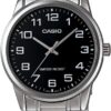 Casio #MTP-V001D-1B Men's Standard Stainless Steel Easy Reader Black Dial Watch