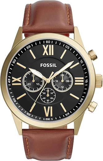 Flynn Chronograph Brown Leather Watch