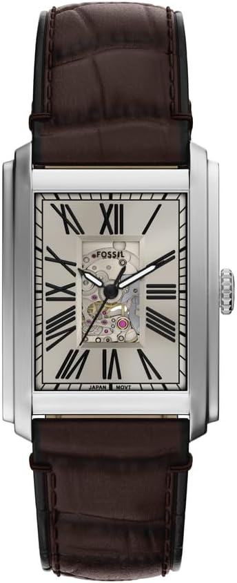 Fossil Carraway Automatic Beige Dial Watch ME3272