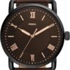 Fossil Men's Copeland Quartz Stainless Steel and Leather Three-Hand Watch for Men Fossil Men's Copeland Quartz Stainless Steel and Leather Three-Hand Watch for Men