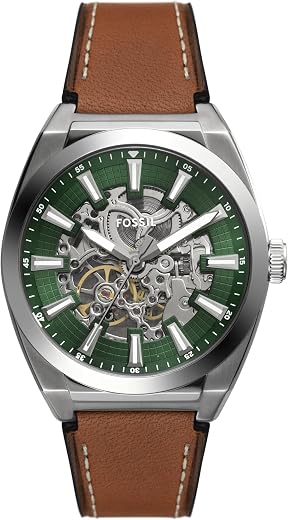 Fossil Men's Everett Automatic Stainless Steel Three-Hand Watch Fossil Men's Everett Automatic Stainless Steel Three-Hand Watch