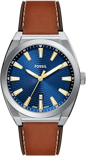 Fossil Men's Everett Quartz Stainless Steel Watch, Three-Hand Watch for Men Fossil Men's Everett Quartz Stainless Steel Watch, Three-Hand Watch for Men