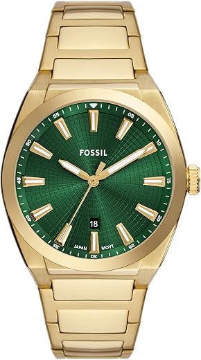 Fossil Men's Everett Quartz Stainless Steel Watch, Three-Hand Watch for Men Fossil Men's Everett Quartz Stainless Steel Watch, Three-Hand Watch for Men
