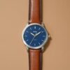 Fossil Men's Minimalist Quartz Stainless Steel Three-Hand Watch for Men