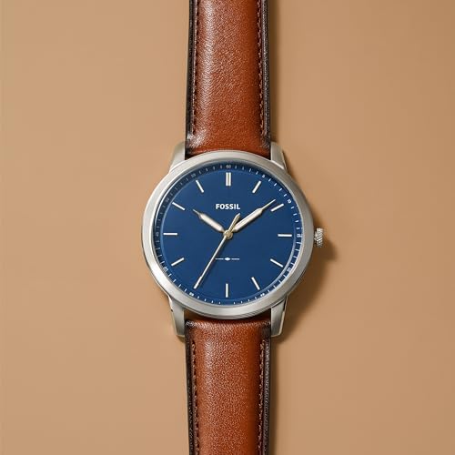Fossil Men's Minimalist Quartz Stainless Steel Three-Hand Watch for Men