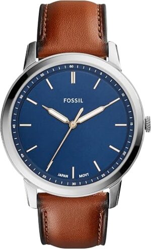 Fossil Men's Minimalist Quartz Stainless Steel Three-Hand Watch for Men Fossil Men's Minimalist Quartz Stainless Steel Three-Hand Watch for Men
