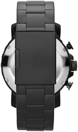 Fossil Men's Nate Quartz Watch, Oversized Stainless Steel Chronograph Watch for Men