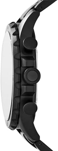 Fossil Men's Nate Quartz Watch, Oversized Stainless Steel Chronograph Watch for Men