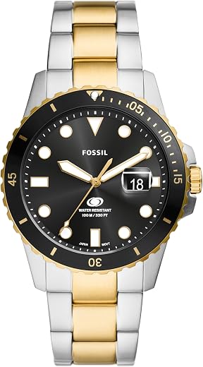 Fossil Men's Watch, Blue Quartz Stainless Steel Dive-Inpired Watch for Men Fossil Men's Watch, Blue Quartz Stainless Steel Dive-Inpired Watch for Men