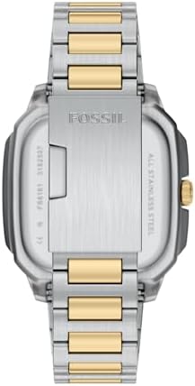 Fossil Men's Watch, Crosby Three-Hand Date Stainless Steel Watch for Men