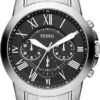 Fossil Men's Watch, Grant Quartz Stainless Steel Chronograph Watch for Men