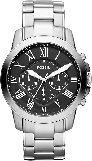 Fossil Men's Watch, Grant Quartz Stainless Steel Chronograph Watch for Men Fossil Men's Watch, Grant Quartz Stainless Steel Chronograph Watch for Men