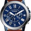 Fossil Men's Watch, Grant Quartz Stainless Steel Chronograph Watch for Men