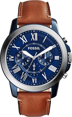Fossil Men's Watch, Grant Quartz Stainless Steel Chronograph Watch for Men Fossil Men's Watch, Grant Quartz Stainless Steel Chronograph Watch for Men