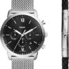 Fossil Men's Watch, Neutra Quartz Stainless Steel Chronograph Watch for Men