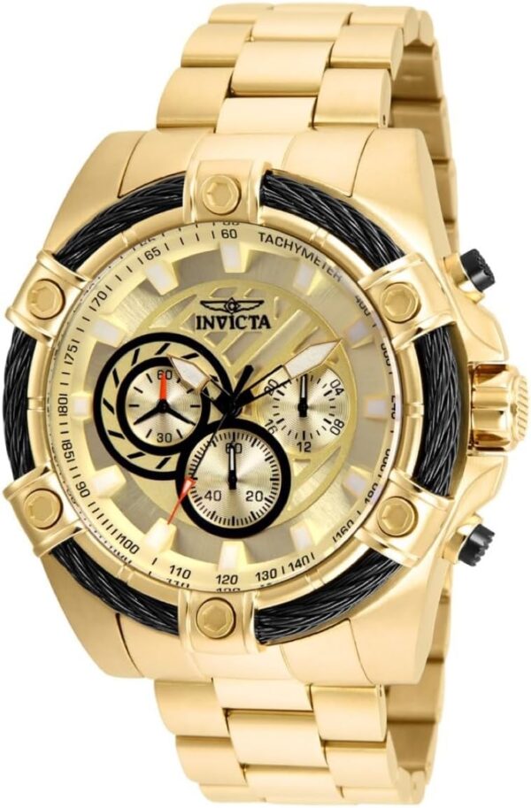 Invicta 25515 Bolt Men 52mm Stainless Steel Gold Gold dial VD54 Quartz