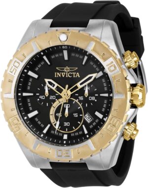 Invicta Aviator Men 49mm Stainless Steel Steel Black dial VK63A Quartz Invicta Aviator Men 49mm Stainless Steel Steel Black dial VK63A Quartz