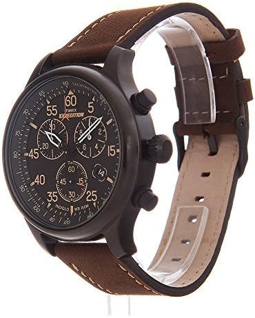 Timex Expedition Field Chronograph 43mm Men’s Analog Watch | INDIGLO Backlight | Durable Comfortable Adjustable Strap | Rugged Outdoor Watch | 100M...
