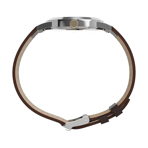 Timex Men's Main Street 38mm Watch - Brown Strap Green Dial Silver-Tone Case Timex Men's Main Street 38mm Watch - Brown Strap Green Dial Silver-Tone Case