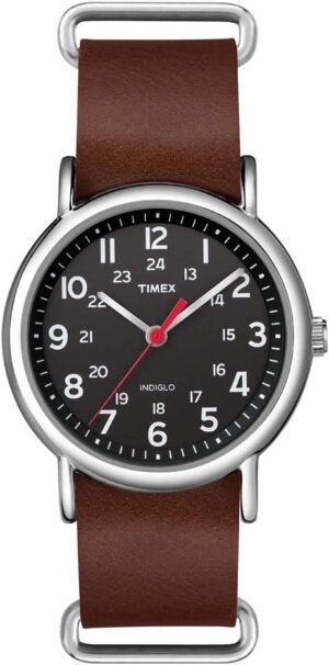 Timex Weekender 38mm Unisex Analog Watch | INDIGLO Backlight | Adjustable Durable Nylon Fabric Slip Through Strap | 24 Hour Time Timex Weekender 38mm Unisex Analog Watch | INDIGLO Backlight | Adjustable Durable Nylon Fabric Slip Through Strap | 24 Hour Time